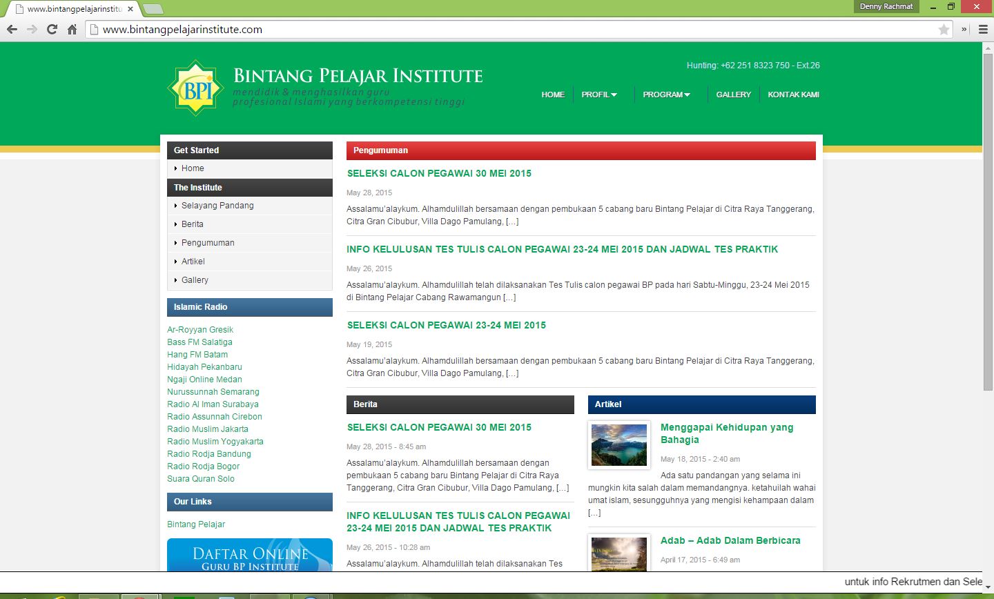 bintang pelajar institute